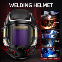 ANDELI Electric Welding Helmet Large Viewing Screen True Color Auto Darkening Welding Mask 4 Arc Sensor for TIG MIG Arc Grind