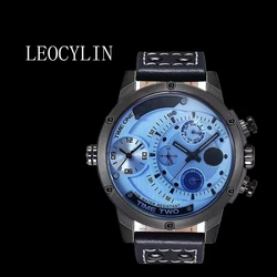 LEOCYLIN quartz watch sports for men fashion Wristwatches Waterproof luminous Japanese movement for men Relogio Masculino