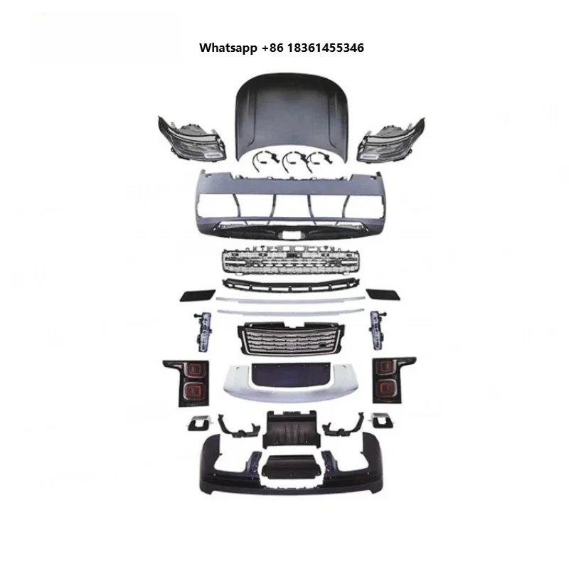 For Vogue 2013-2017 Upto 2023 Style Body Kit Bumpers Hood Headlights Taillights Car Upgrade Body Kit