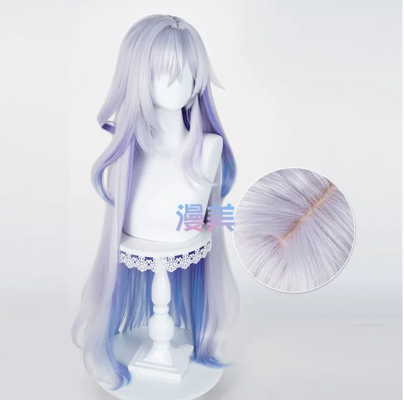 Comic Game Genshin Skirk cosplay wig Skirk role play coser synthetic hair for costumes