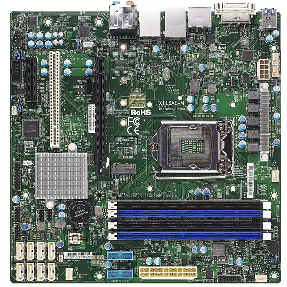 للوحة الأم لمحطة العمل Supermicro C236 شرائح LGA1151 Xeon E3-1200 v5/v6 الجيل السادس/7th. سلسلة كور i7/i5/i3 X11Sae-M