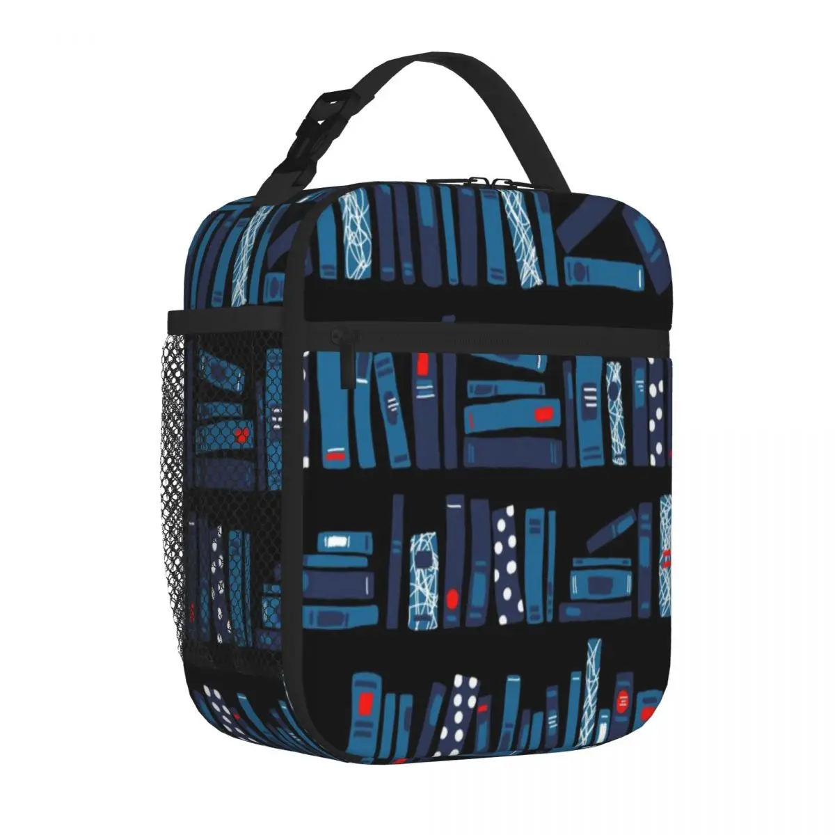 Hot Sale Keep Reading Black Rainbow Print Reusable Lunch Bag Pet Snack Carry Kids Lunch Bag