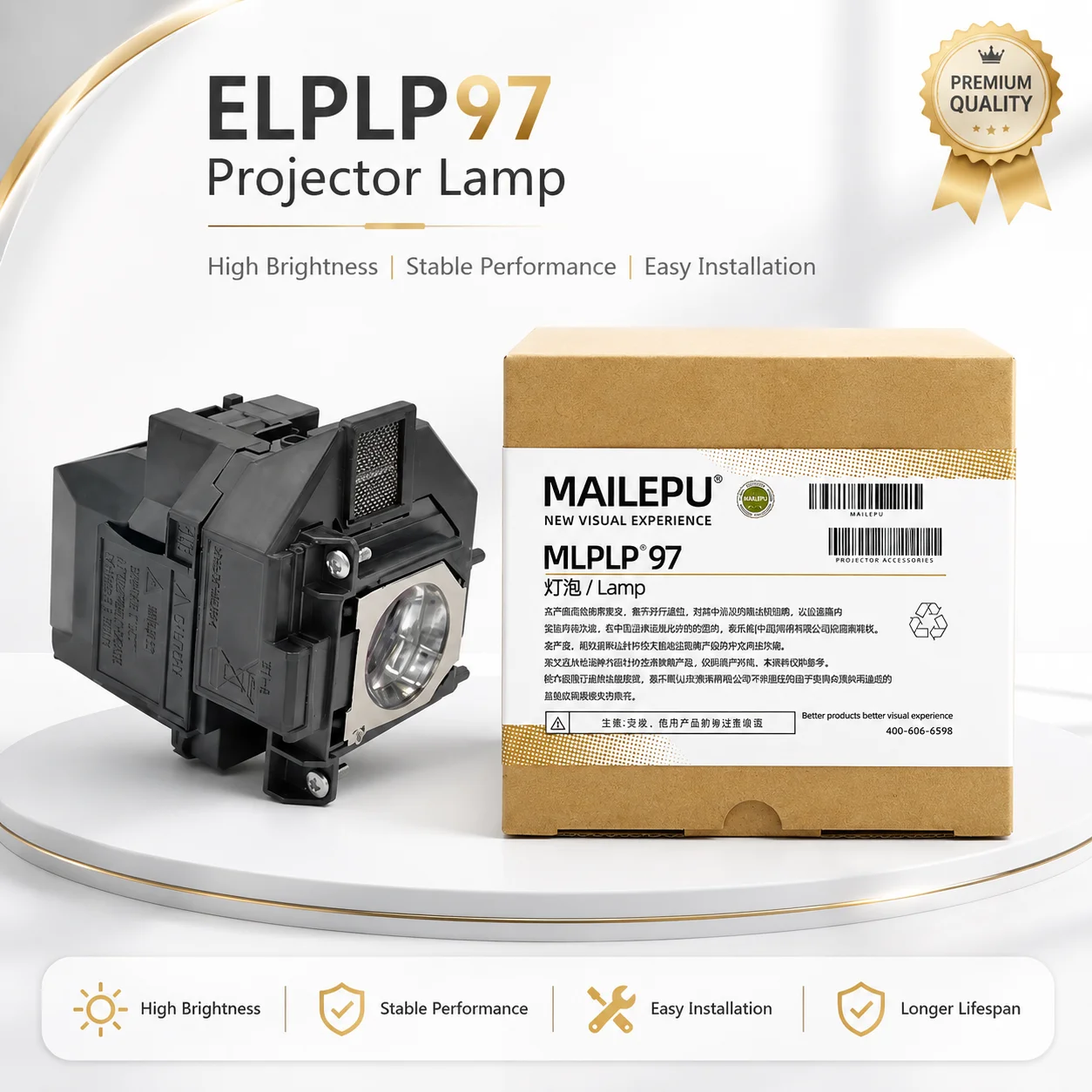 ELPLP97 V13H010L97 Projector Module Replacement for EPSON ELPLP97 PowerLite U50 EB-U50 EB-FH52 EB-FH06 EB-W51 EB-W50 EB-X50