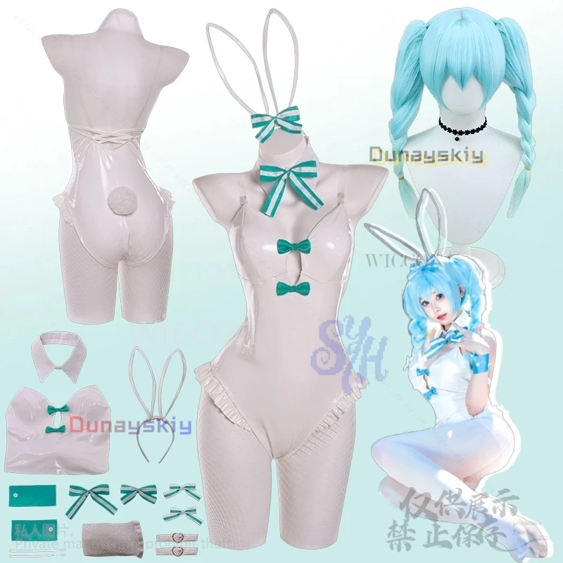

Anime Game Project Sekai Cosplay Vtuber Mikuu White Bunny Girls Rabbit Headwear Jirai Kei Kawaii Jumpsuit Costume Halloween Cos