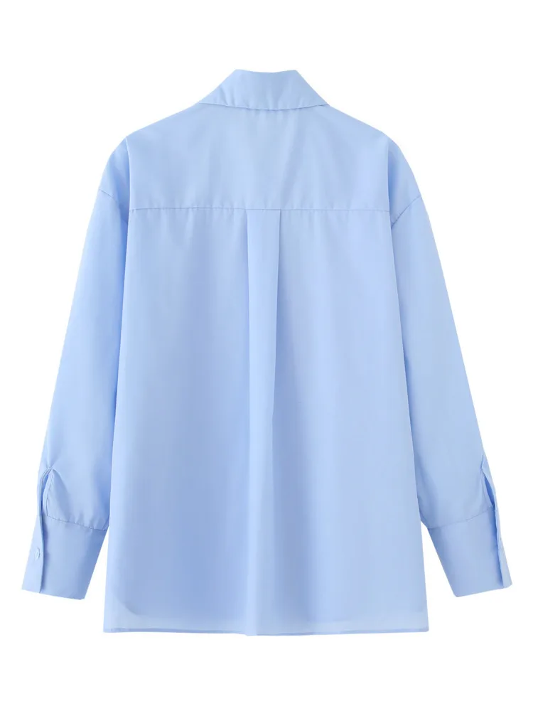 ZMEENNA Damen-Langarm-Button-Down-Hemd mit funkelndem Detail, elegantes, lässiges Blusen-Top, modisches und schickes Design ZM879