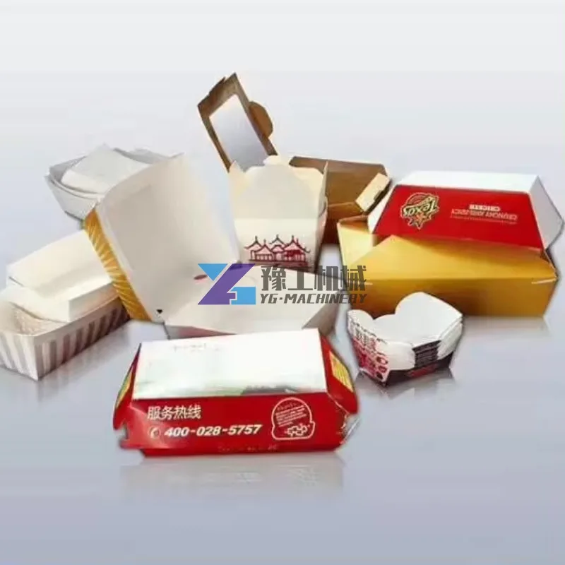 Carton Paper Hamburger Burger Lunch Box Making Machine Price Small Paper Box Making Machines