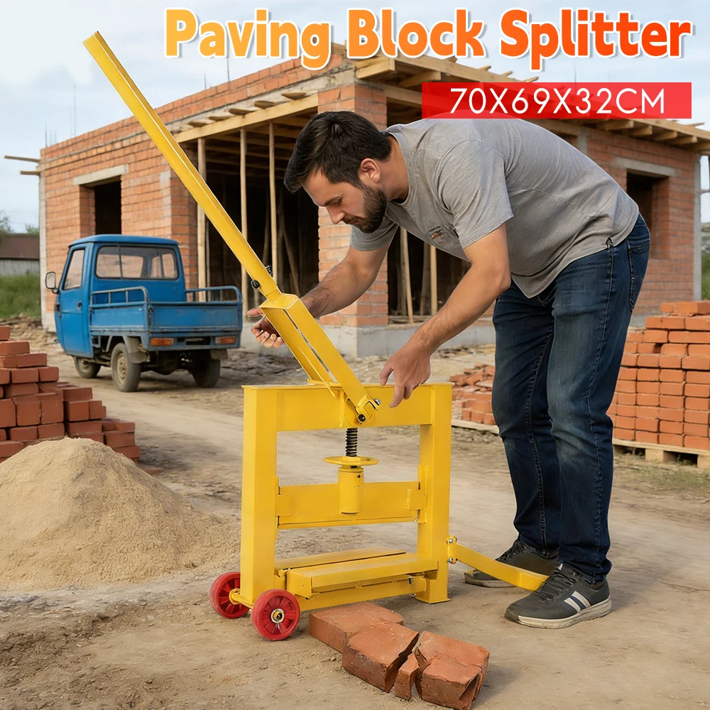 Block Cutting Machine Paving Block Splitter with Wheels Manual Brick Cutter