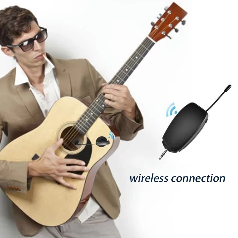 Wireless Microphone Guitar Pipa Instruments Pickup Rotary Adjustment Amplification Pickup Suction Cup Microphone with Speaker