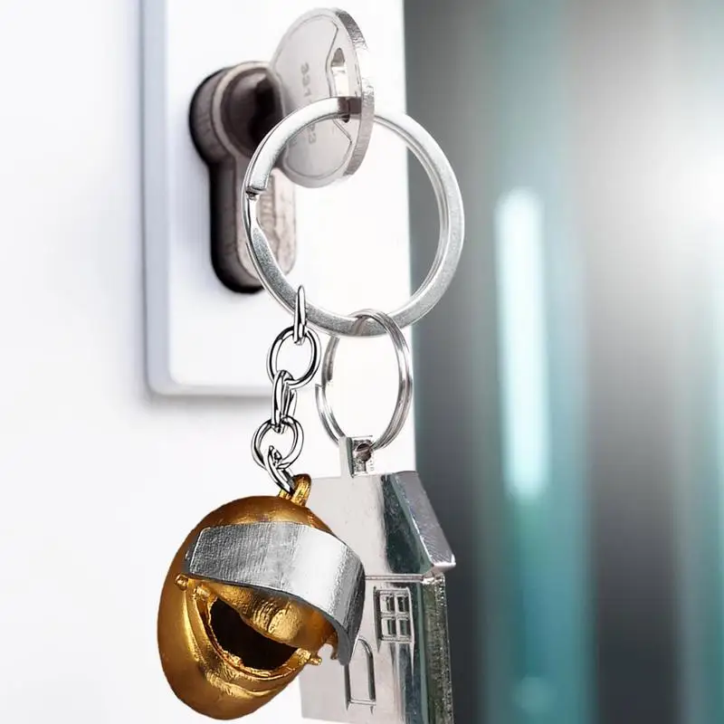 Mini porte-clés de casque de moto, porte-clés de voiture, pendentif de sac portable, décoration automatique