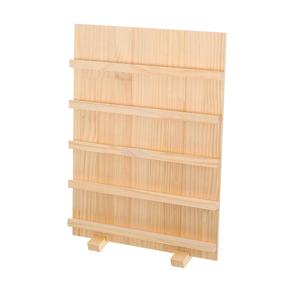 Wooden Jewelry Display Stand Earring Bangle Display Holder Card Holder Jewelry Organizer Detachable Earring Storage 5 Layers
