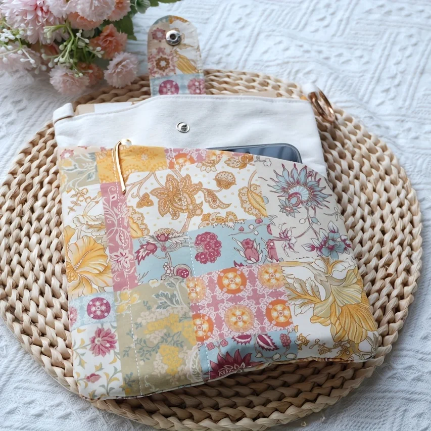 Fromthenon Retro Rural Style Oil Painting Floral Print Canvas Multifunctional Stationery Organizer Bag for Bible Journal Holder
