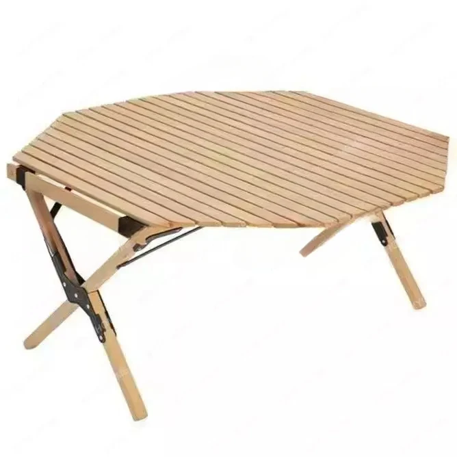 

Factory Wholesale Portable Folding Octagonal Table Beach Furniture Simple Style Camping Equipment Table Outdoor Egg Roll T