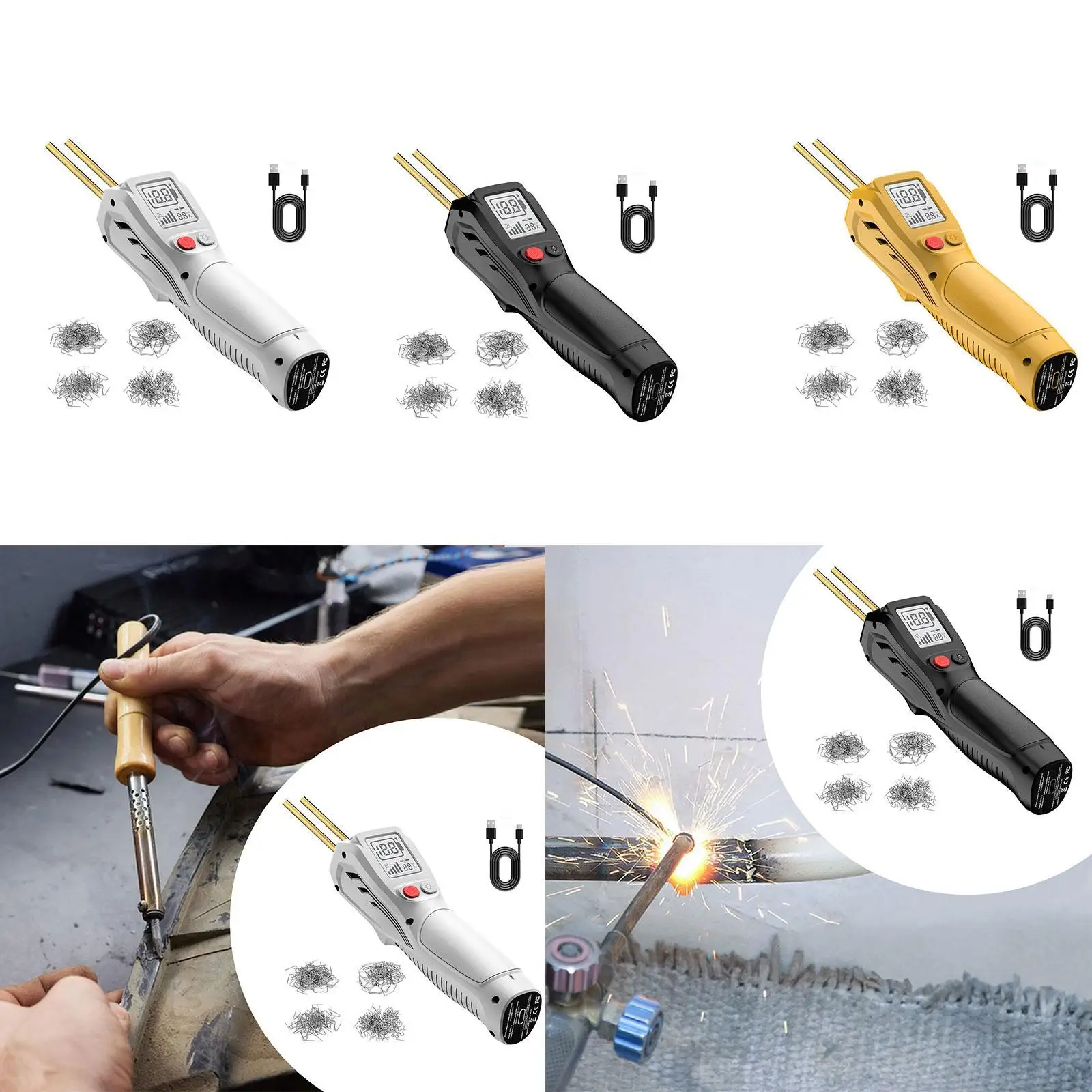 

Plastic Welder with Ergonomic Handle Cordless Hot Stapler Welding Machine