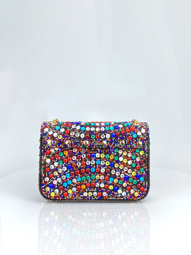 

High End Fashion Bag Filled With Bricks, Water Bricks, Gemstones, Sparkling, Hand-Held, One Shoulder, Crossbody, Dinner Bag