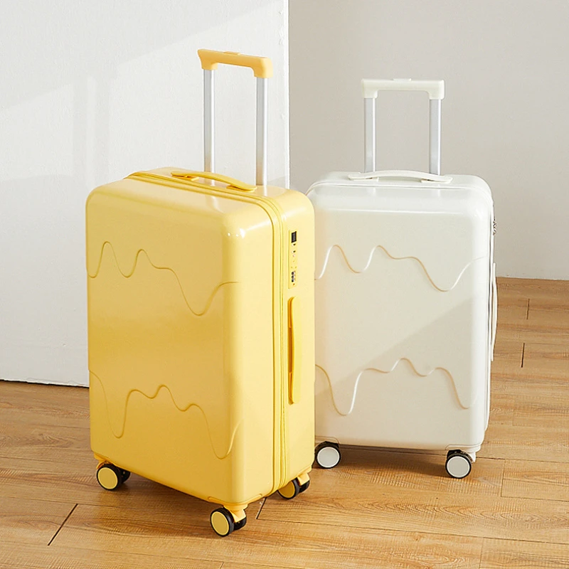 Children's Travel Suitcase Ice Cream Trolley Case for Male Female Students Universal Wheel Sturdy Password Mute Boarding Box