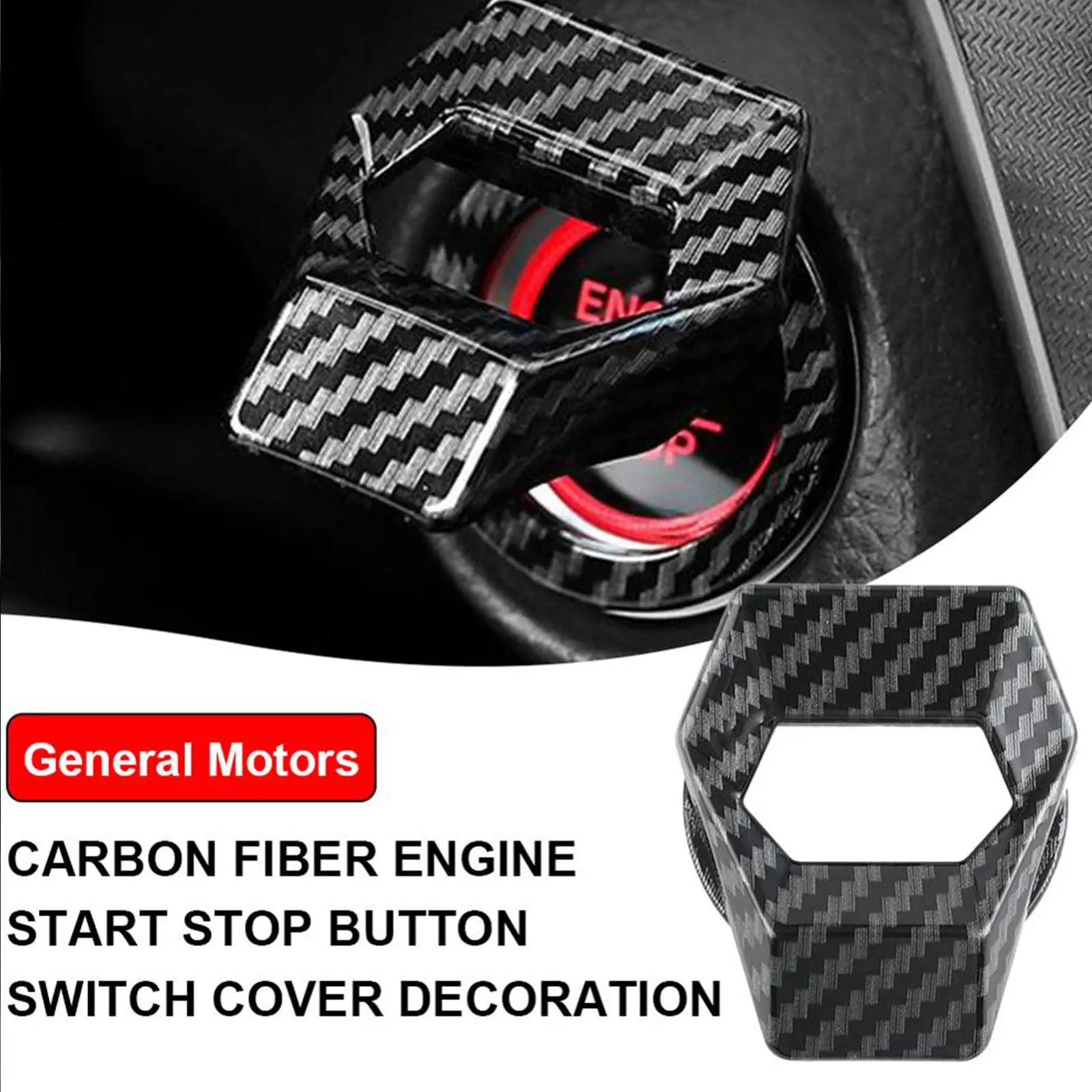 Car Engine Start Stop Switch Button Cover Decorative Auto Accessories Push Button Sticky Cover Car Interior Car-Styling