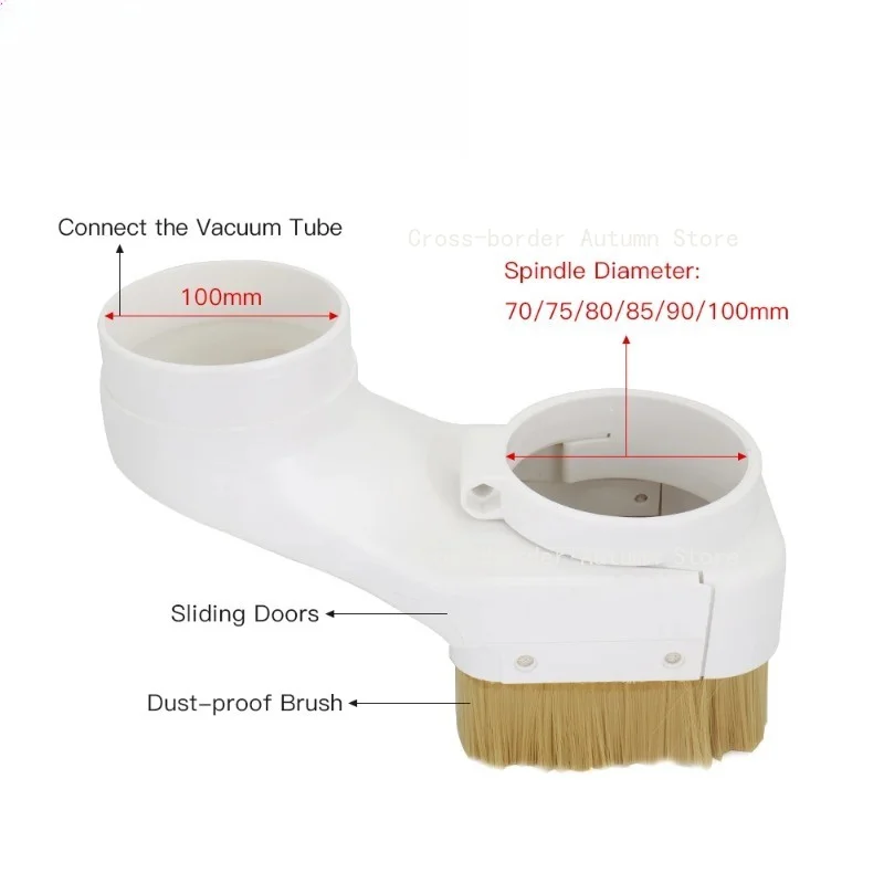 CNC Router Dust Shoe Nut 70/75/80/85/90/100mm CNC Dust Cover Brush Spindle Engraving Milling Machine Cleaner Woodworking Tools