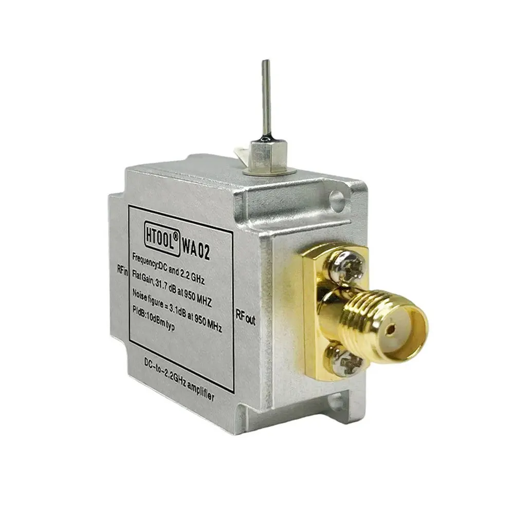 HTOOL WA02 Low Noise Broadband Amplifier 0-2.2GHz 31.7dB Gain 50Ω Internal Matching LNB IF Amplifier