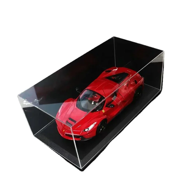 Acrylic transparent square figure dust box display stand