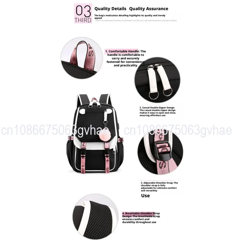 My Hero Academia Anime Print Student Backpack Lightweight Casual Daypack for Girls School Travel
