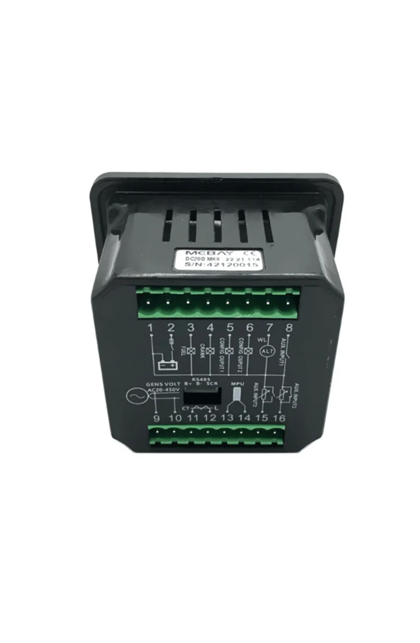 Mebay DC20D MKII Generator Control Module, DC20D, Small Diesel Genset Controller Panel, USB Programmable, PC Connection