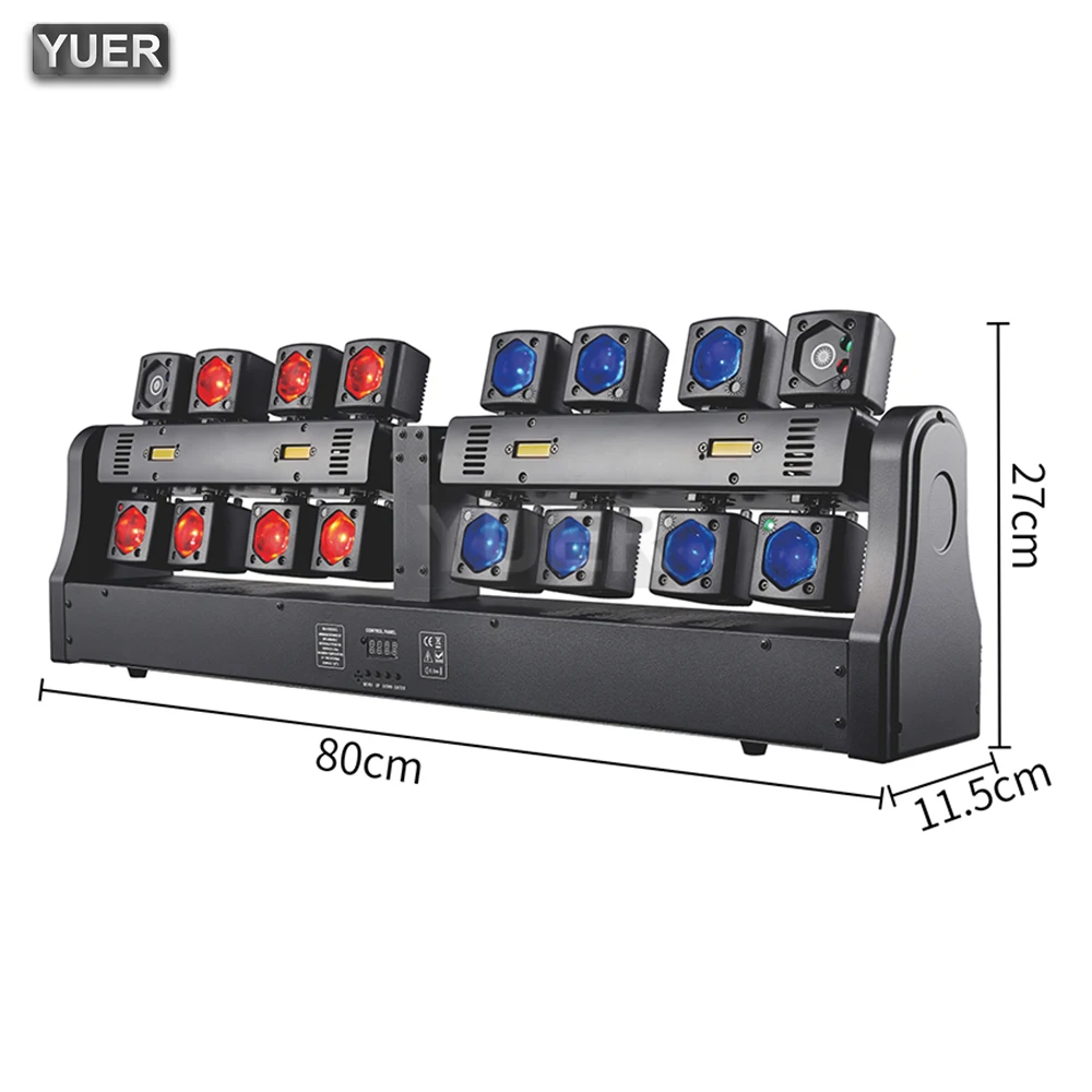 LED 14x10W RGBW 4in1 Beam + RG Laser + 4X10W Golden / Cold White Strobe + Pattern 4in1 Effect Stage Lighting For Party Clu