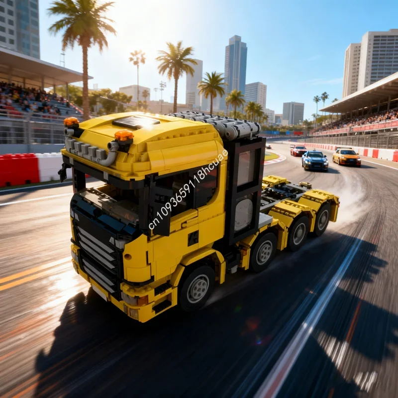 

3937pcs MOC Custom RC 6 SLT Truck Yellow Technical Model Building Blocks Assemble Christmas Gift Creative Toys Idea Brick Kids