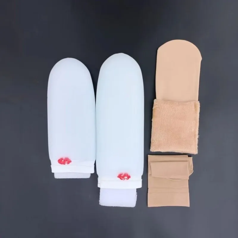 Calf Prosthetic Gel Sleeve for Amputees Soft Silicone Sock Sheath with Soft Cover Liner for below Knee Residual Limb Disability view 6