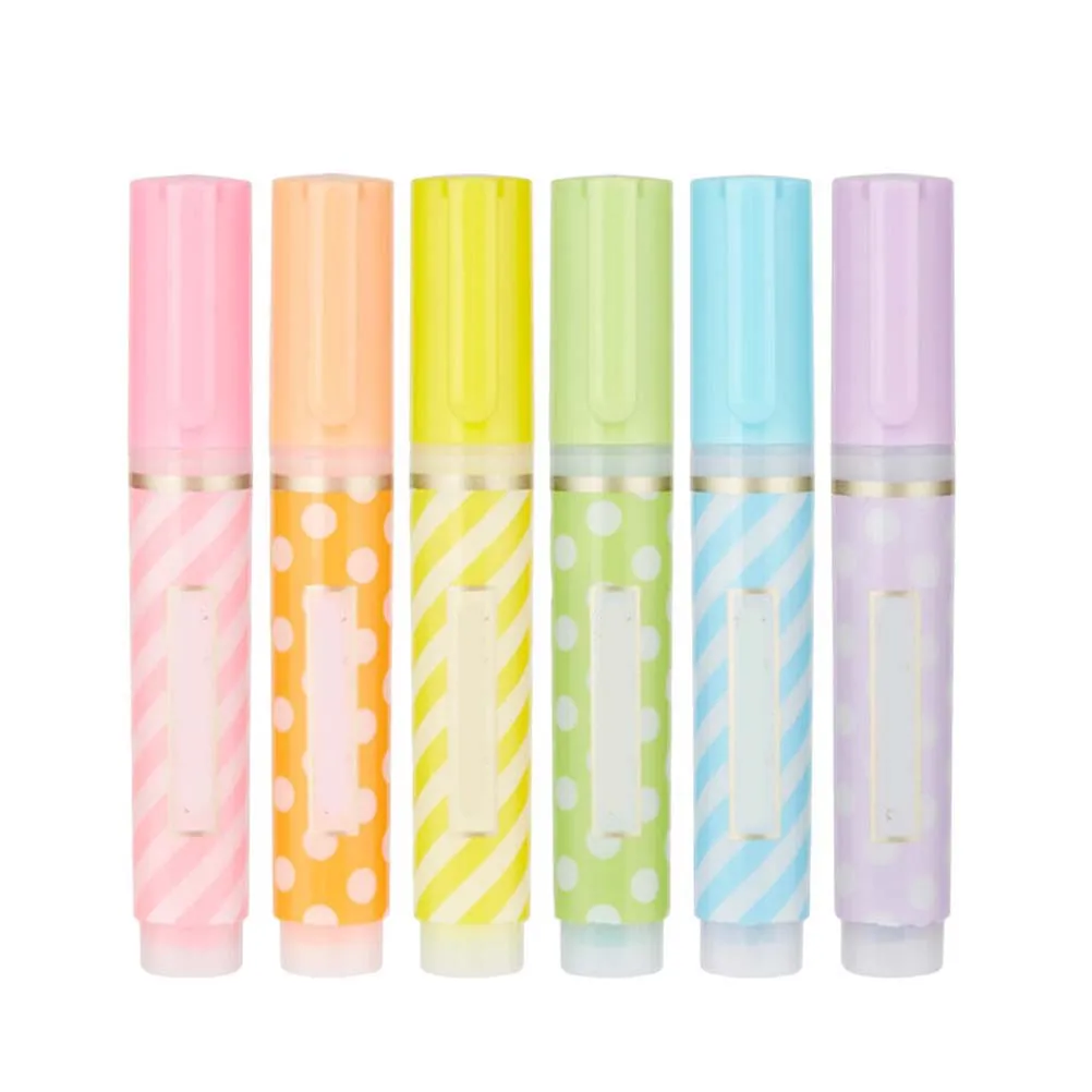 

6pcs Highlighter Fluorescent Liquid Chalk Pen Light Color Maker Painting Drawing Pens for Whiteboard