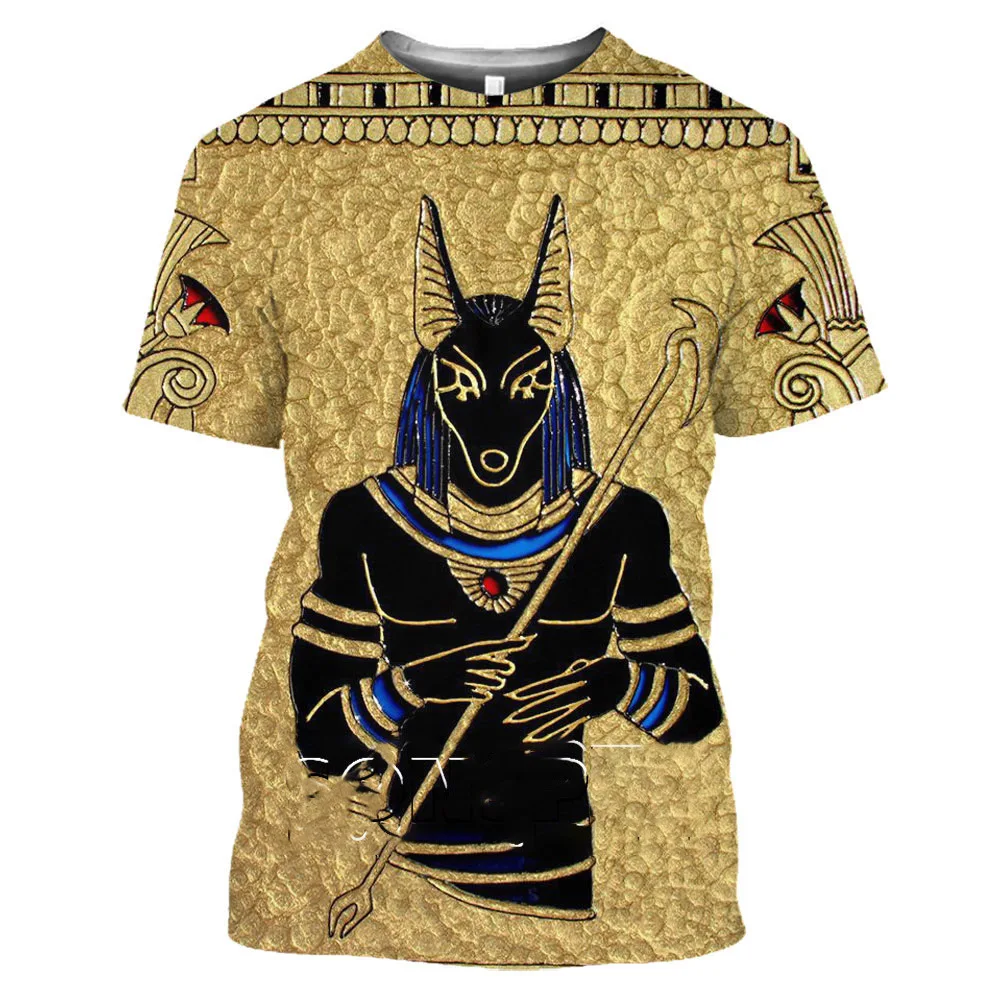 Summer Vintage Egypt Civilization 3D Print T-Shirts Streetwear Men Oversized O-Neck Short Sleeved T Shirt Tees Tops Clothing