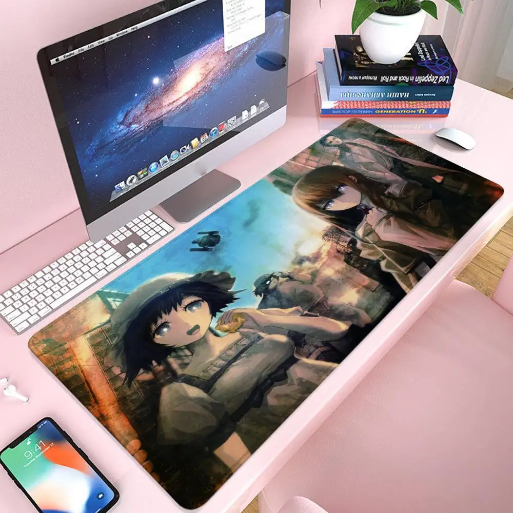 

Steins Gate Mouse Pad Gaming 900×400 Mousepad Gamer Xxl Mouse Mat Offices Accessories Keyboard Long Pad Computer Desk Mat