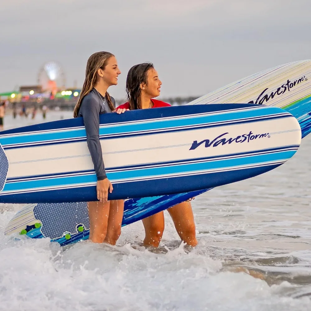 กระดานโต้คลื่นและกระดานพาย Surf แบบยืนสีน้ำเงิน