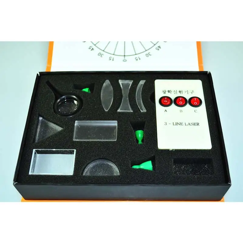 New Physical Optics Experiment Set Triangular Prism Laser Lights Convex Concave Lens Set  Science Equipment Child Gift Toy