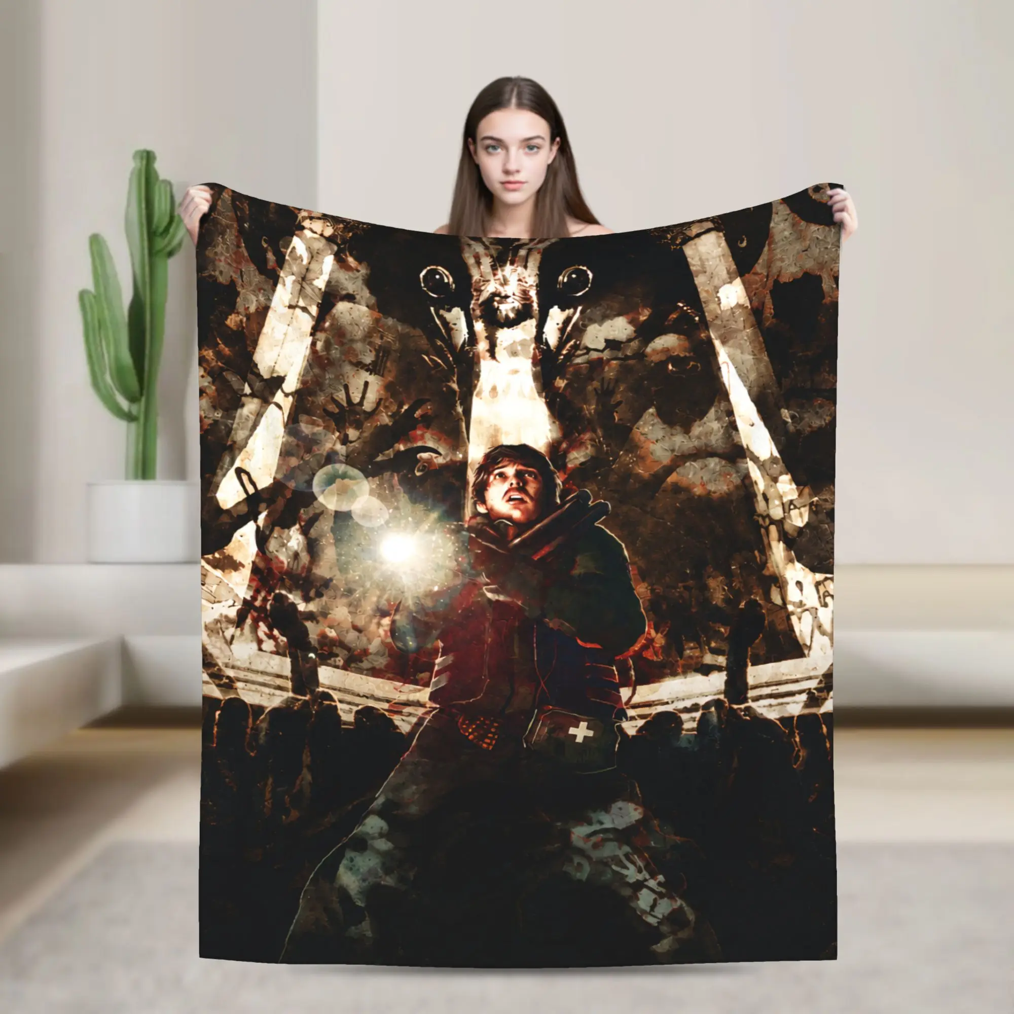 Bryan Austin Abrams Blanket R-Residents Horror Movie Fleece Vintage Soft Throw Blanket for Bedspread Spring Autumn