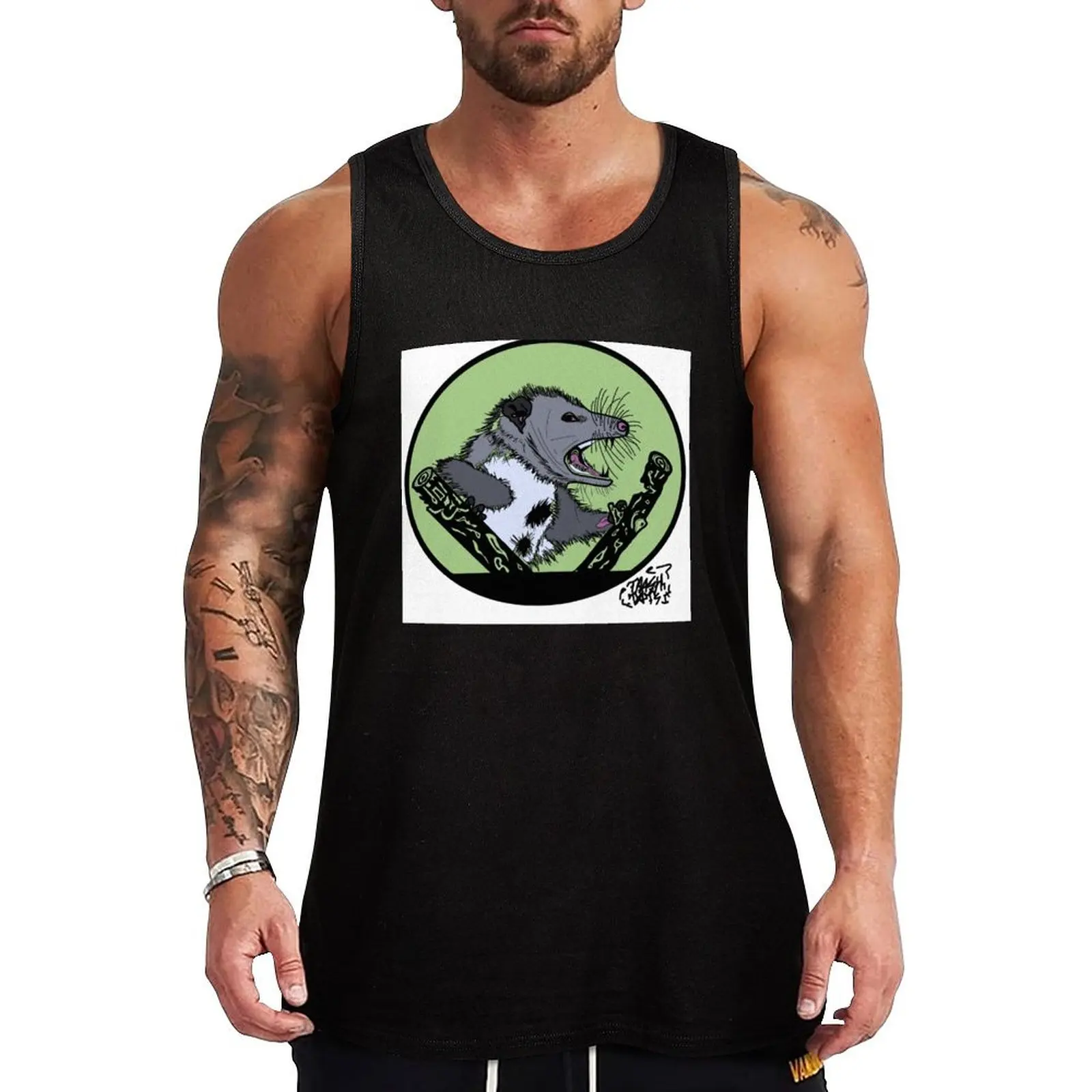 

Trash opossum Tank Top men clothing Men's clothes sleeveless men clothings