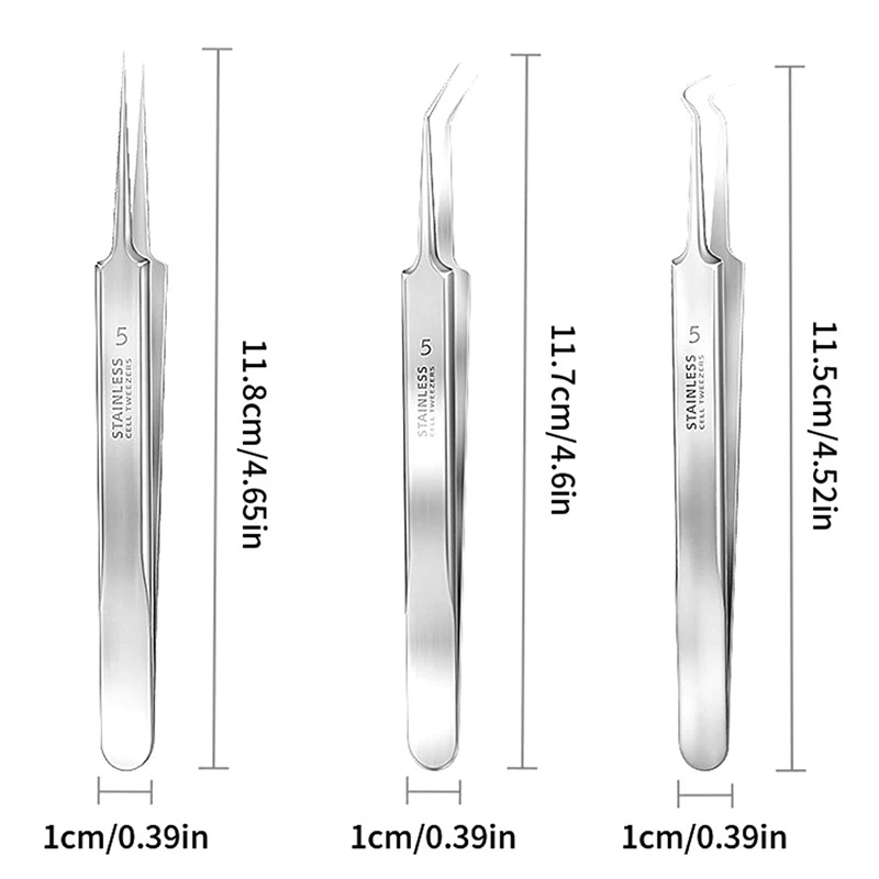 Acne Naald Pincet Licht Mee-eter Smet Puistjes Verwijderen Puntige Bocht Hoofd Gezichtsverzorging Gereedschap Acne Extractor