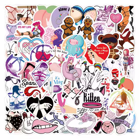 120PCS Cartoon Hentai Stickers Funny BDSM Dick Graffiti Waterproof Decoration Laptop Phone Guitar Bike Skateboard Decals