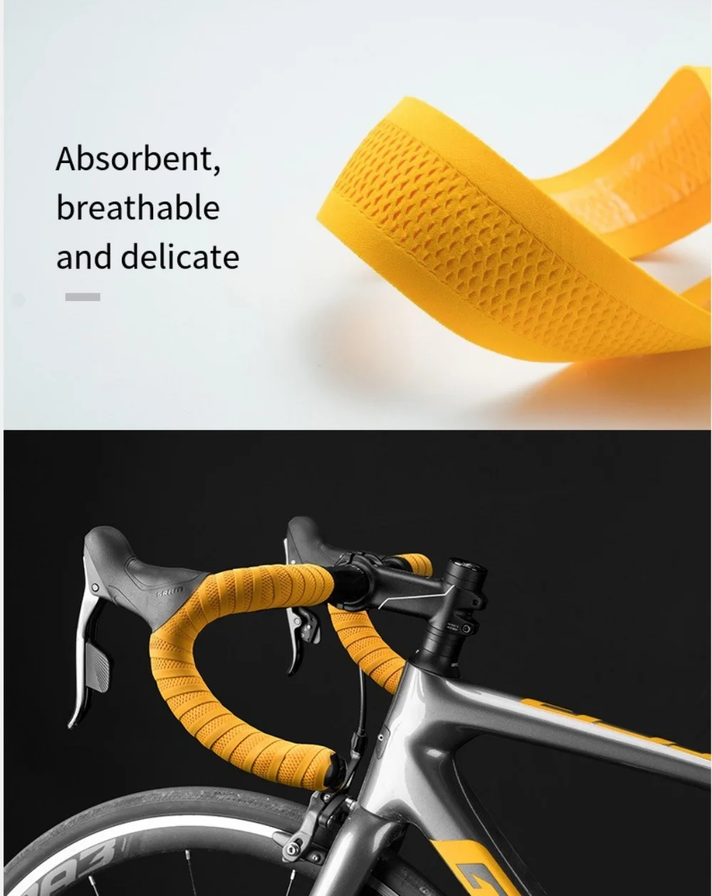 ROCKBROS Bicycle Breathable Handlebar Tapes Bike Bar Non-slip Tape EVA Anti-Vibration Wrap Tape Cycling Handlebar Accessoires