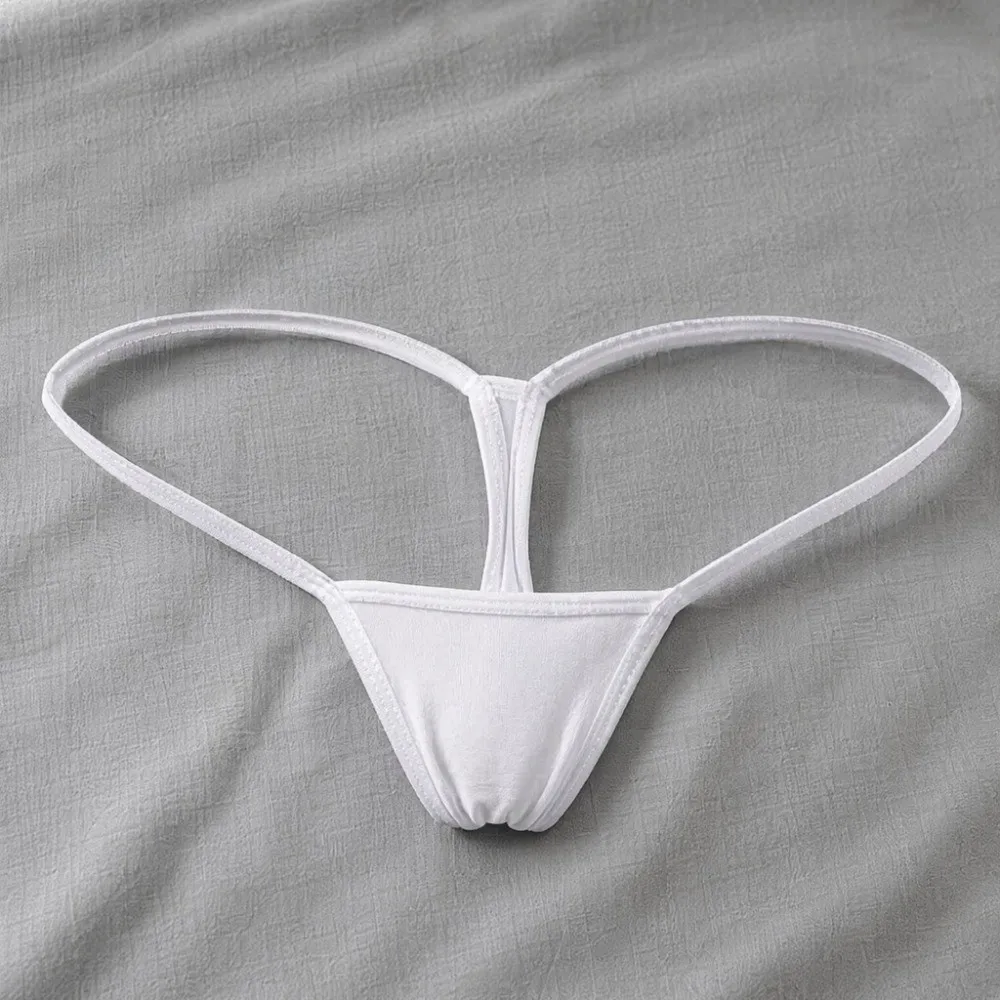 Lingerie Seamless Women Thongs Low Waist Solid Color T-back Briefs Underwear Thin Belt T Panties Ladies