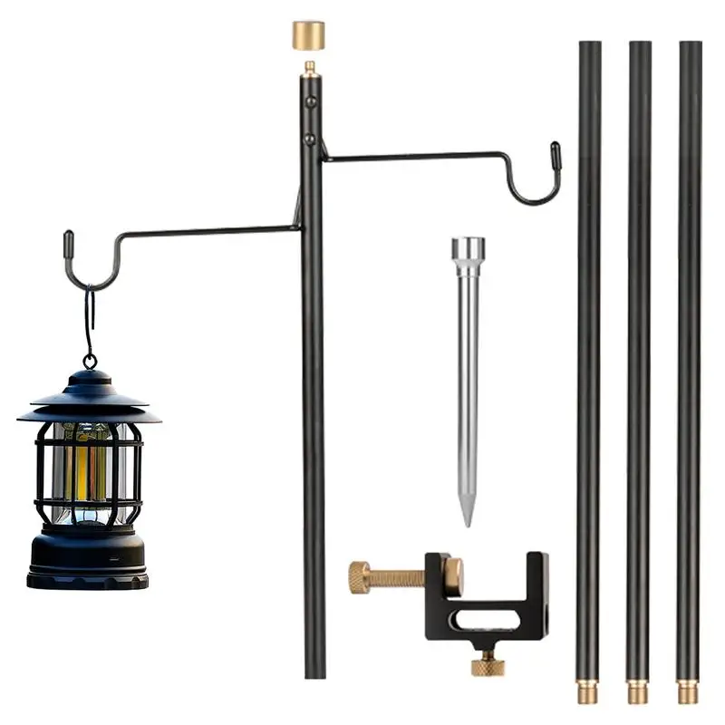 

Camping Lantern Stand Lantern Pole Outdoor Lantern Holders Adjustable Over-The-Table Rod Camping Lantern Accessories Aluminum