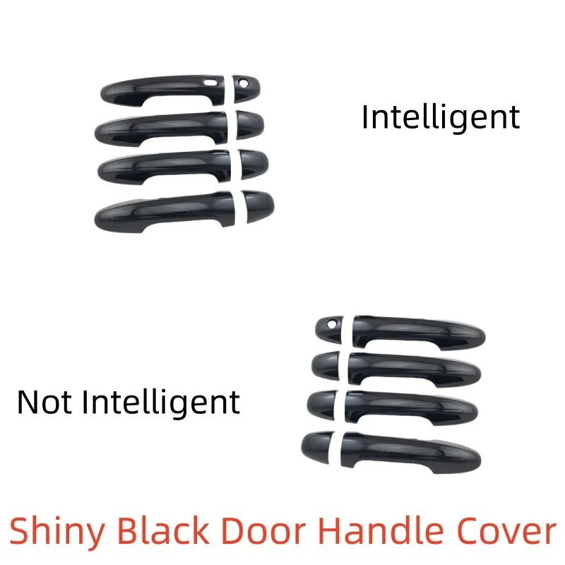 

Door Handle Cover For Toyota Hliux Revo 2015-2020 Car Stickers Chrome silver/Matte Black/Shiny Black/Carbon Fiber