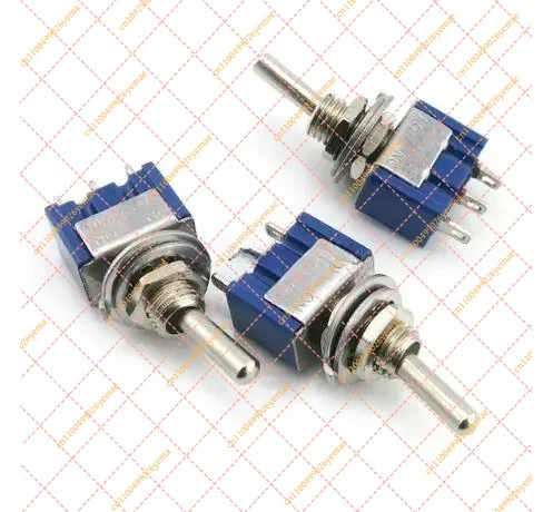 Miniature Toggle Switch 3-Pin SPDT, 6A 125VAC/3A 250VAC ON-ON Lever Switch