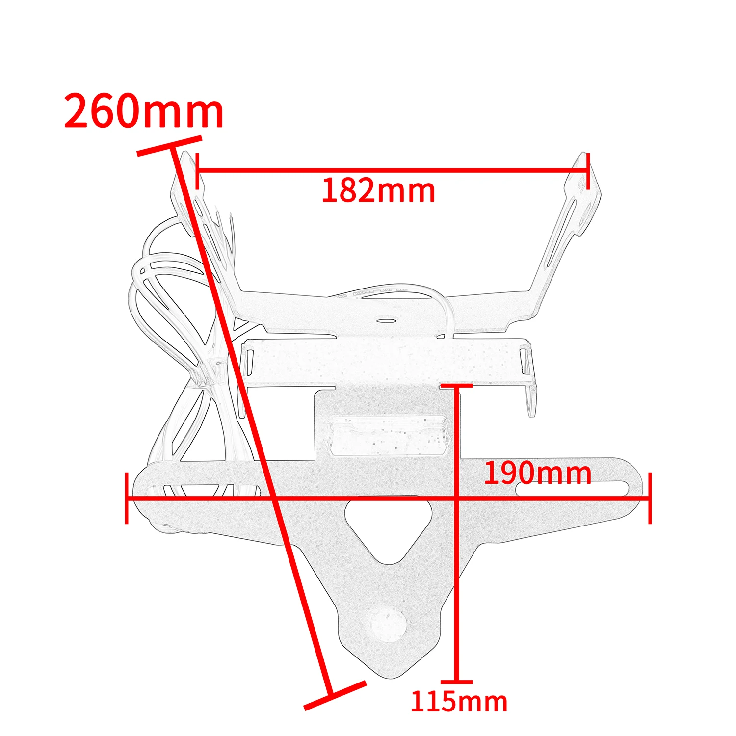 LJBKOALL CBR650R CBR650 License Plate Holder Short Tail for Honda CBR650 CBR650R Tail Tidy Fender License Plate Holder 2021-2024 - Image 6