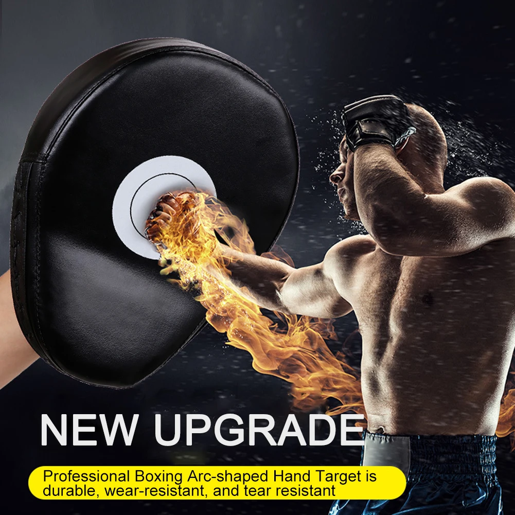 Curved Boxing Hand Target PU Leather 5-Finger Hand Target Breathable Focus Mitts Boxing Focus Pad for Martial Arts Training