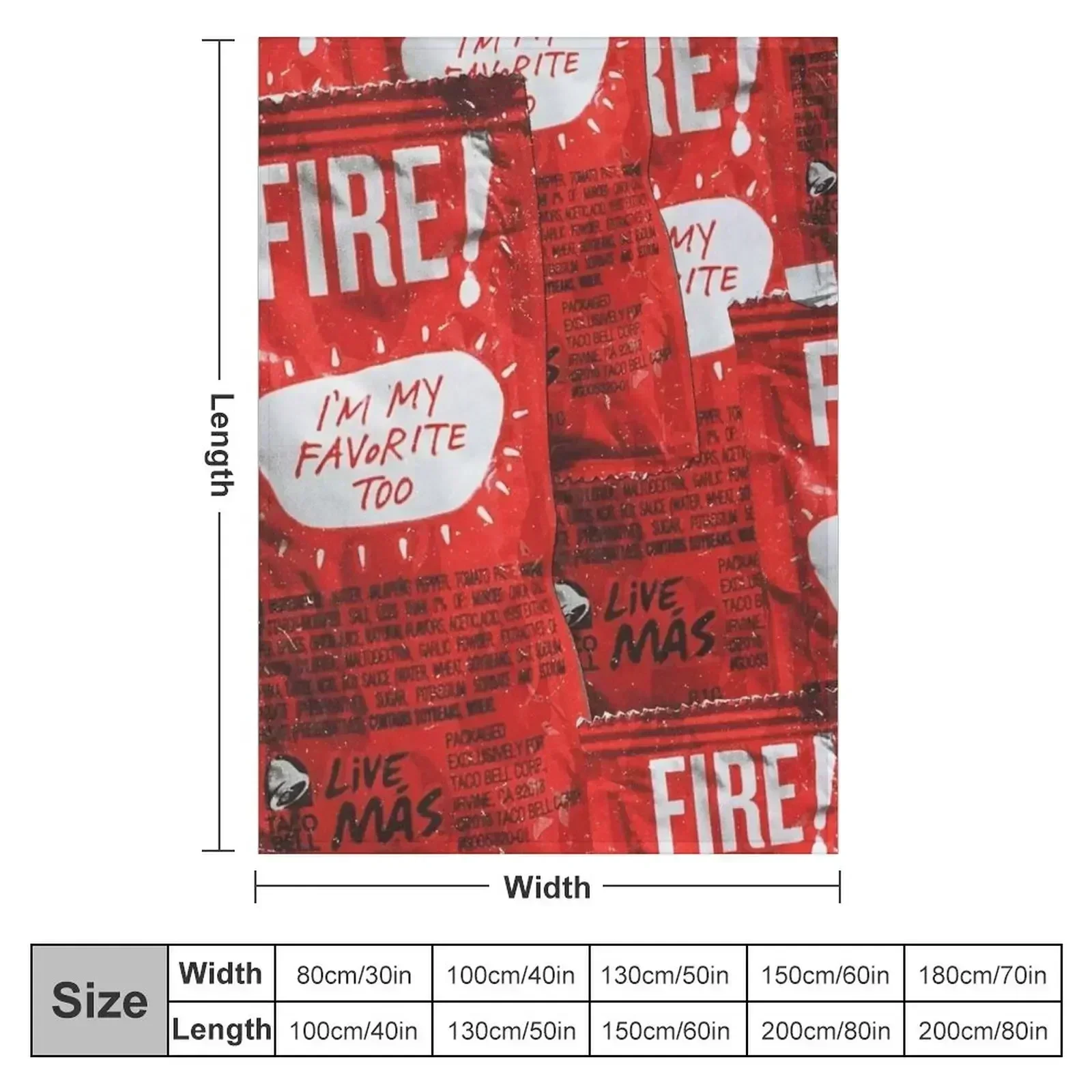 taco bell fire blanket Throw Blanket Luxury For Decorative Sofa Moving Decorative Throw Blankets