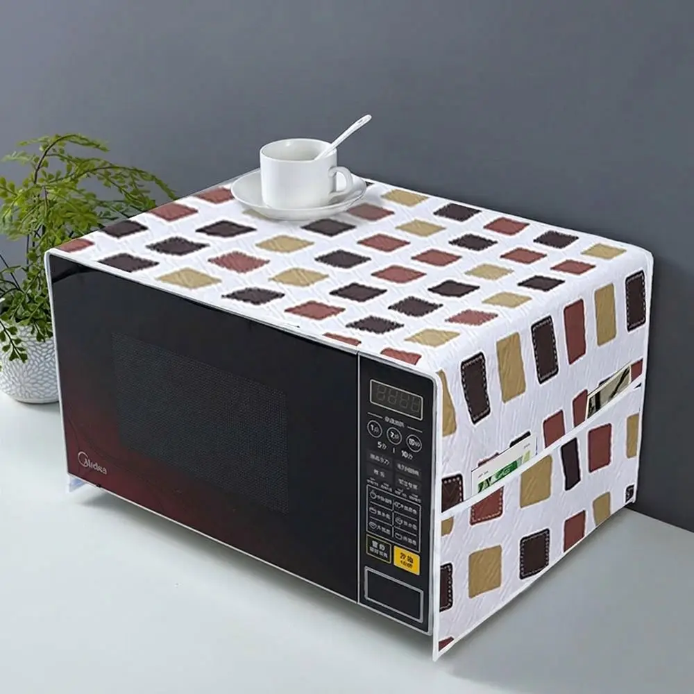 Super Soft Microwave Oven Dust Cover Dustproof Oilproof Microwave Protective Cloth PEVA Kitchen Appliance Cover