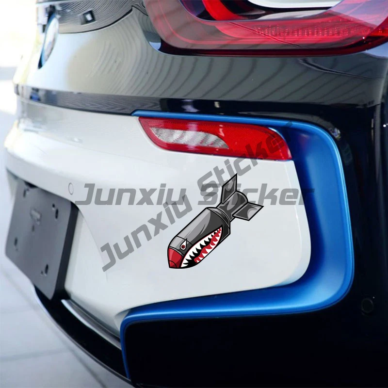 

Interesting Bomb Flying Tiger Mouth Car Stickers Windshield Bumper VAN Custom Printing Vinyl Decals Decorative