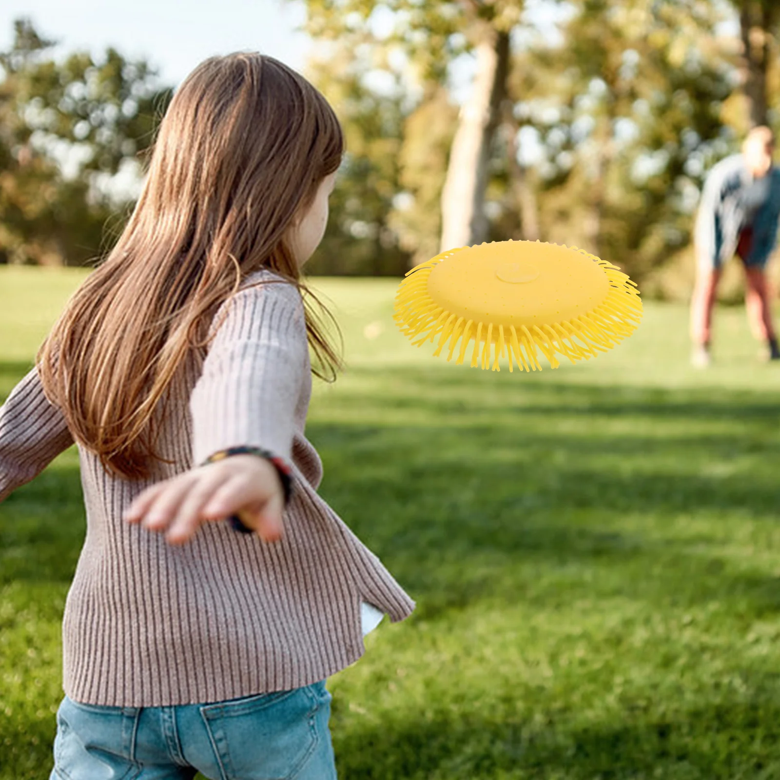 2 szt. Chłonne dyski wodne z miękkiej gąbki, do użytku na zewnątrz, na basen, plażę, do interakcji rodzinnej, jasnozielone