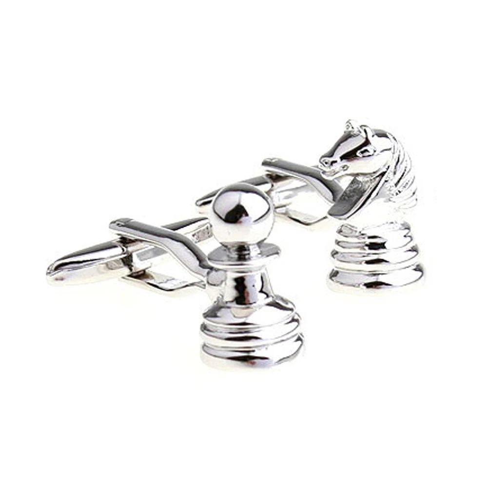 4 Designs TZG Sports Cufflinks Mens Cuff Links Chess (2 Pairs / Lot)