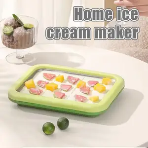 Summer Household Ice Cream Maker Small Child's Homemade Yogurt Pudding Stir Fried Ice Stir Fry Stainless Steel Ice Tray Machine